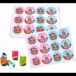 CoCoMelon Stickers 🍉👶🚍 - 180 pieces - 12 pcs/sheet - 15 sheets